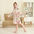 thumbnail image 4 of FORMRS Niños Bathrobe Unisex Hooded Robe Soft Plush Pajamas Sleepwear, Size 2-3T, Beige Starfish, 4 of 7