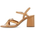 thumbnail image 3 of Journee Womens Issmia Two Tone Covered Block Heel Multi Strap Sandals, 3 of 9