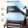 thumbnail image 4 of Bluelog Rolling Walker, Adjustable Seat & Handle Heights, Extra-Wide Memory Foam Seat, 4-Wheel Rollator with 350 lb Limit, 4 of 8