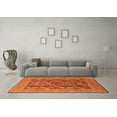 thumbnail image 3 of Ahgly Company Indoor Round Oriental Orange Industrial Area Rugs, 3' Round, 3 of 4