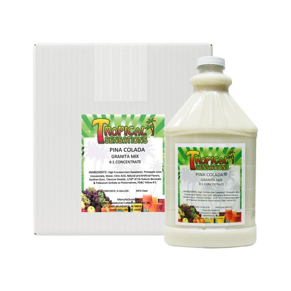 Slushie Mix, Tropical Sensations, 6 Bottles (64 oz each) (Piña Colada)