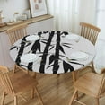 thumbnail image 4 of Bamboo Leaves on Clear Simple Background Black White Windproof Table Protector, Waterproof Oil-Proof Cover 45"-56" ,24jl29caA163, 4 of 7
