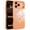 Cosmic Orange, variant on Magnetic for iPhone 17 Pro Max Case, Clear Crystal Glitter Bling 17 Pro Max Phone Case [Compatible with MagSafe], Shockproof Sparkly Cute Women Girl Cover for iPhone 17 Pro Max, Cosmic Orange