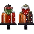 thumbnail image 1 of Lulu Decor, Cast Iron Gift Boxes Stocking Holder 2 Pieces, Perfect for Holiday, 1 of 5