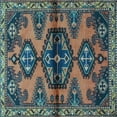 thumbnail image 1 of Ahgly Company Indoor Square Persian Light Blue Traditional Area Rugs, 8' Square, 1 of 4