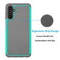 thumbnail image 4 of Galaxy A13 5G Case, Samsung A13 5G Sturdy Case, [Tmajor] Galaxy A13 (6.5 INCH) Shock Absorbing Cases [Turquoise/Grey] Hybrid Bumper Cute Defender Rugged Cover Plastic Outer & Rubber Silicone Inner, 4 of 8