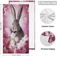 thumbnail image 2 of SKYSONIC 2 Pack Spring Flowers Fluffy Bunny Hand Towels, Easter Holiday Kitchen Towel Ultra Soft and Absorbent,Decorative Fingertip Face Towel for Bathroom Hotel, 28.3"x14.4", 2 of 6