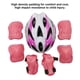 thumbnail image 5 of Eigraketly Protector de patinaje sobre ruedas ajustable de 7 piezas Juego de cascos para niños pequeños Coderas patinar Tira negra roja rosa Eigraketly OD022039-05, 5 of 6
