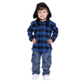 thumbnail image 2 of Wonder Nation Toddler Boys' Button Down Flannel Shirt with Hood, Sizes 12M-5T, 2 of 6
