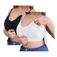 thumbnail image 2 of Seamless Bandeau Bra Top - Built-in Shelf Bra Camisole, Comfortable Wirefree Design (2-Pack) | Hontri | Women's Plus Size Soft Tank Top with Bra Sleeveless Comfort Yoga (Z | 3XL), 2 of 9