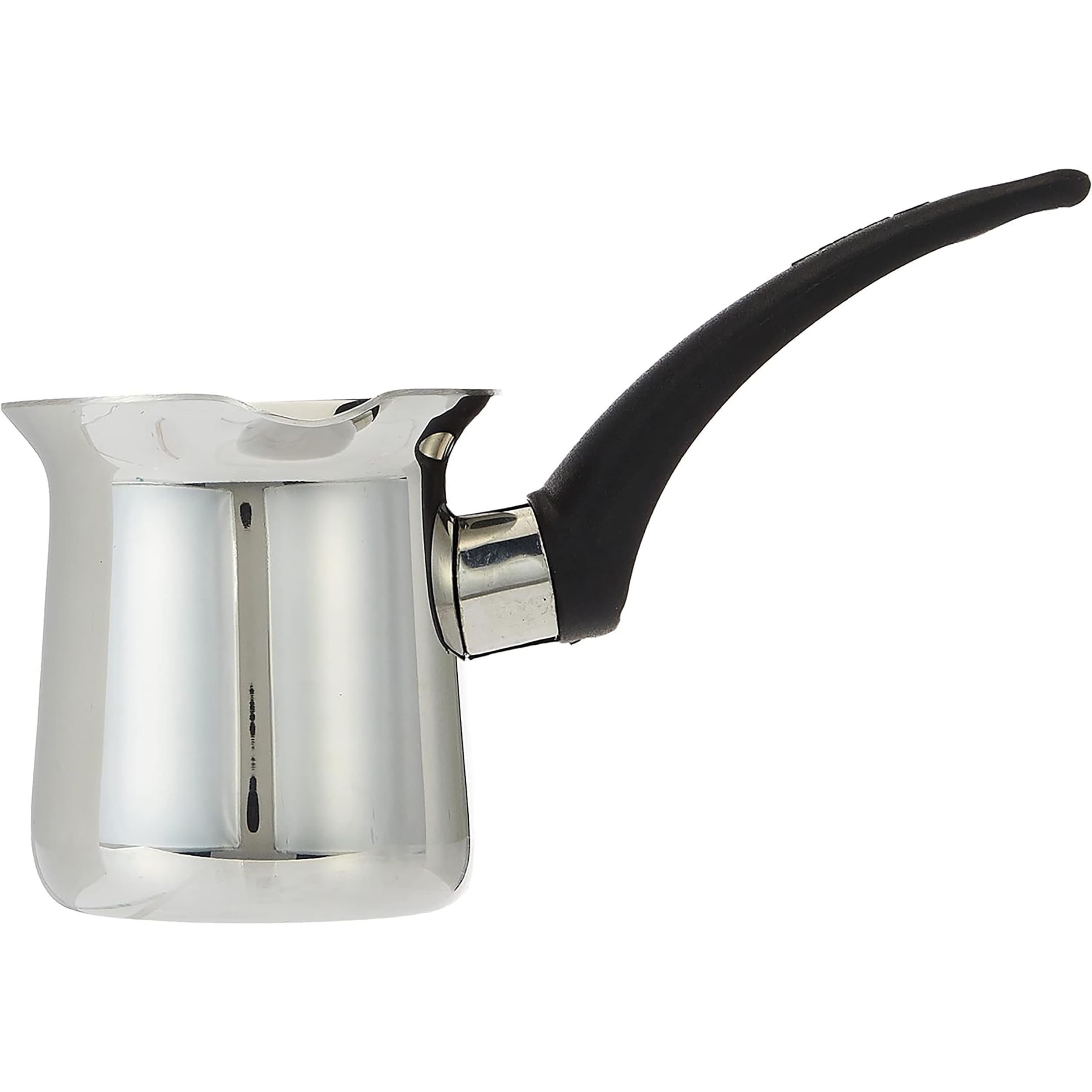 Korkmaz Orbit 12 Ounce Stainless Steel Turkish Coffee Pot in Silver