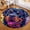 Cute Dog, variant on Vintage Tattoo Round Area Rug, classic flash art circle carpet for studio, hallway or loft, soft washable non-slip floor mat, edgy alternative décor accent
