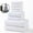 White, variant on 8-Piece Towel Set - Cotton, Lightweight, Absorbent, Quick-Drying Bathroom Towel, Ideal for Couples and Gifts, Bath Towel, Hand Towel, and Washcloth
