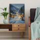 thumbnail image 5 of Qisvanset 12x16 Inch 2D Flat Framed Canvas Art, Pink Dinosaur Girl Whimsical Kid Bedroom Nursery Home Wall Decor, 5 of 5