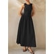 thumbnail image 5 of Vestido Maxi sin Mangas Patchwork Negro XL PRETTYGARDEN, 5 of 8