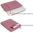 thumbnail image 3 of Mosiso Polyester Vertical Style Water Repellent Laptop Sleeve Case Bag Cover with Pocket for MacBook Air 13 inch M3 M2 M1 2018-2024 / Pro 13 inch M2 M1 2016-2024, Dusty Rose, 3 of 5