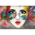 thumbnail image 3 of Idea4wall 4pcs Street Art Colorful Graffiti Hip Hop Girl Stick Wallpaper Removable Wall Murals Large Wall Stickers for Home Decoration, 66"x96", 3 of 5