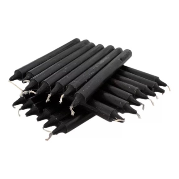 Velas de apagon o lapiz en color negro 20 piezas
