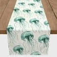 thumbnail image 3 of Creative Products Teal Watercolor Jellyfish 16x72 Poly Twill Table Runner, 3 of 3