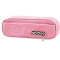 thumbnail image 1 of Estuche para lápices de gran capacidad, estuche para lápices, portalápices, bolsa de maquillaje con cremallera, organizador de almacenamiento de papelería, rosa oscuro, 1 of 7