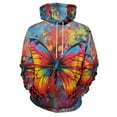 thumbnail image 3 of Hoodies Watercolor Butterfly Casual Pullover Hoodie Long Sleeve Sweatshirts Birthday Gift, 3 of 5