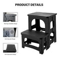thumbnail image 2 of 2-Step Folding Stool, Non-Slip Folding Step Stool Plastic Steps Ladder, Portable Bedside Step Stool, Hold up to 300 lbs, 2 of 5