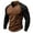 #360-Brown, variant on Men's V-Neck Raglan Sleeve T-Shirt Pleated Detail Casual Long Sleeve Top
