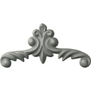 Ekena Millwork 5 1/8"W x 2 1/2"H x 3/8"P Washington Center with Scrolls Onlay