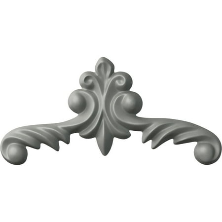 Ekena Millwork 5 1/8"W x 2 1/2"H x 3/8"P Washington Center with Scrolls Onlay