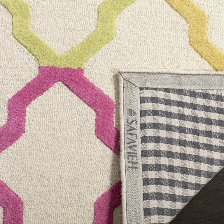 Safavieh Safavieh Kids Multi Stripe 5 x 7 Ivory/Multi Indoor Abstract Kids Handcrafted Area Rug Safavieh Safavieh Kids Multi Stripe 5 x 7 Ivory/Multi Indoor Abstract Kids Handcrafted Area Rug