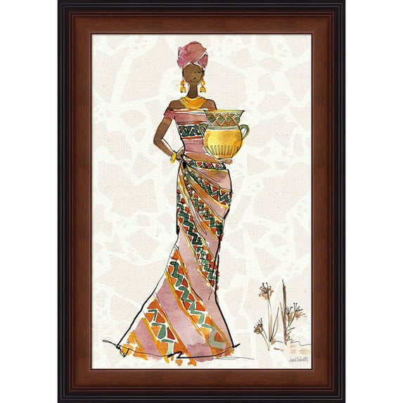 Great Art Now African Flair X B by Anne Tavoletti, Framed Wall Art, 16.75W x 23.5H