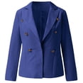 thumbnail image 3 of Vedolay Women's Suit Jackets Womens Cropped Fashion Casual Open Front Crop Casual Jackets,Navy L, 3 of 4
