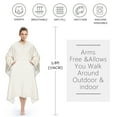 thumbnail image 4 of Sherpa Poncho Blanket Super Soft Comfy Plush Wearable Fleece Blanket  for Adult, 4 of 5
