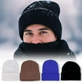 thumbnail image 6 of Outfmvch Winter Beanie Hats for Men Women, Warm Cozy Knitted Cuffed Skull Cap Black L, 6 of 7