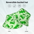 thumbnail image 2 of Fotbe Green Lizard Sombrero Tipo Pescador con Estampado – Sombrero de Sol de Algodón de Moda para Playa, Golf, Pesca, 2 of 6