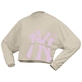 thumbnail image 2 of Women's Fanatics  Cream New York Yankees Floral Preppy Cropped Long Sleeve T-Shirt, 2 of 3
