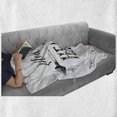 thumbnail image 6 of Inspirational Soft Flannel Fleece Throw Blanket, Hand-Drawn Lettering Follow Your Heart on Grungy Background, Cozy Plush for Indoor and Outdoor Use, 50" x 60", Black and White, by Ambesonne, 6 of 6