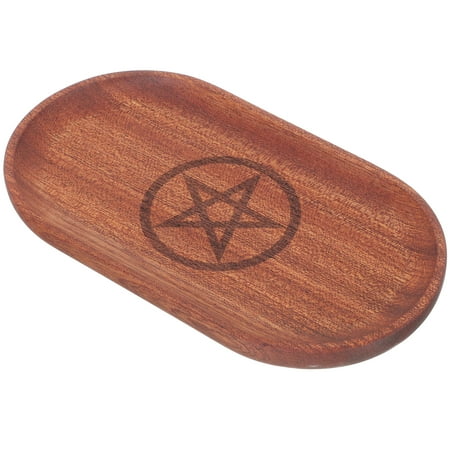 

Delicate Pentacle Altar Tray Wooden Offering Tray Pentacle Plate for Worship
