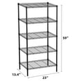 thumbnail image 4 of Txxplv 5-Tier Storage Shelves Wire Shelving Unit Adjustable Metal Shelf Organizer Unit for Kitchen Laundry Garage (Black), 4 of 4