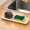 Pink, variant on Double Kitchen Sponge Sink Draining Rack Holder - Countertop Dishcloth Tray for Household Use