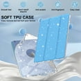 thumbnail image 2 of Dteck Smart Case for 9th 8th 7th Generation 10.2 inch,Leather Glittering Sparkly Folio Shockproof Sparkly Crystal Clear Back Cover Stand Case for iPad 10.2" 2021/2020/2019,Blue, 2 of 7