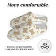 thumbnail image 6 of Yiaed Kawaii Bear Print Slippers Fuzzy Warm Cozy Slippers Non Slip House Slippers For Indoor Outdoor Slippers House Slippers-46/47, 6 of 7