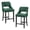 Dark Green-Black H Shaped Legs, variant on CRERIYO 26" Bar Stool Set of 1 with H-Shaped Legs, Upholstered Comfort Counter Height Stool with Black Curved Footrest, Modern Counter Stools for Kitchen Island, Darkgreen