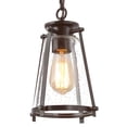 thumbnail image 2 of LNC Rustic Pendant Light with Seeded Glass Shade,Mini Kitchen Island Light, Bronze, 2 of 10