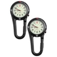thumbnail image 1 of HLONK 2Pcs Clip-on Quartz Watch Backpack Belt Fob Watch with Fluorescent Dial (Black), 1 of 6