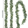 thumbnail image 6 of LShunze Artificial Eucalyptus Garland 2 pack Fake Eucalyptus Greenery Garland Faux Hanging Plants Artificial Vines, 70.87in/Strand for Wedding Backdrop Arch Wall Table Party Outdoor Festival Decor, 6 of 8