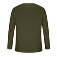 thumbnail image 5 of Odeerbi Thanksgiving Shirts For Women Fashion Round Neck Long Sleeve Print Casual T-shirt Blouse Olive Drab, 5 of 6