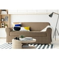 thumbnail image 2 of Zenna Home Simply Fit 2-Piece Steps Stretch Sofa Slipcover, Mocha, 2 of 6
