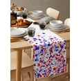 thumbnail image 3 of Hokiten Table Runners 48 Inches Long Dress Scarves, 4th of July Farmhouse Kitchen/Dining Table Runner, Short Coffee Tablerunners, Red Blue Star Independence Day 13x48 Inch, 3 of 7