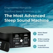 Adaptive Sound Technologies Sound + Sleep Aquarius, White Noise Machine, Black